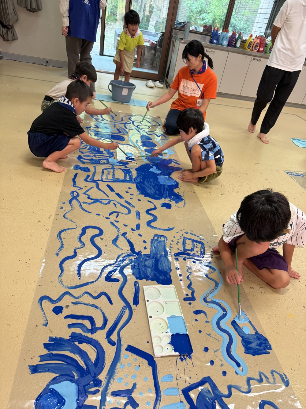 年長☆絵の具教室